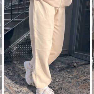 Brandy Melville Cream Track Pants